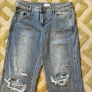 Pac Sun Wide Leg distressed ripped Jeans size 30